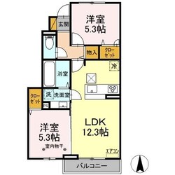 ペアージュ　Iの物件間取画像